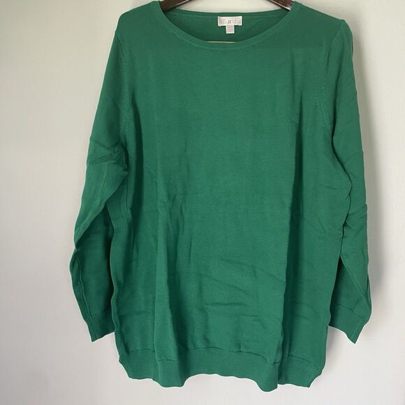 Belle by Kim Gravel Sweater Holiday Party Minimalist Crew Neck Top Womens 3XL - Picture 2 of 11
